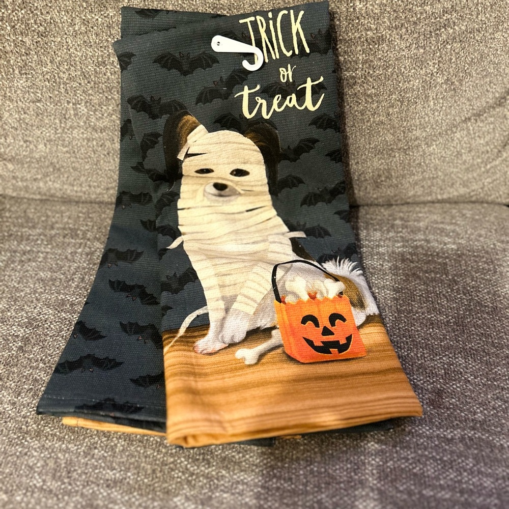 Halloween Dog Kitchen Towel